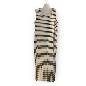 Black and White Striped Maxi Dress